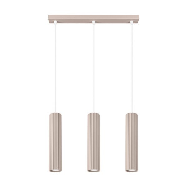 Pelēkbrūna metāla piekaramā lampa Gleam – Sollux