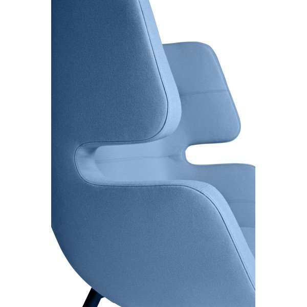 Gaiši zils atpūtas krēsls Softline Moai-image-3