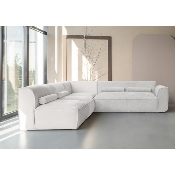 Krēmkrāsas stūra dīvāns (ar kreiso stūri) Flex Felix – Miuform-image-1