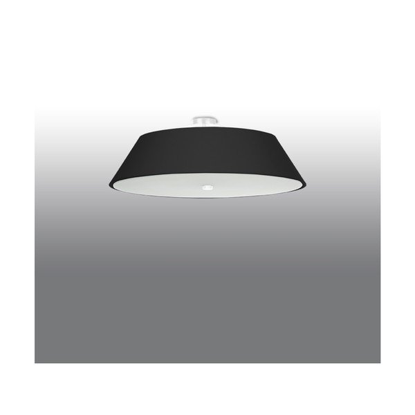 Melna griestu lampa ar auduma abažūru ø 70 cm Hektor – Sollux-image-2