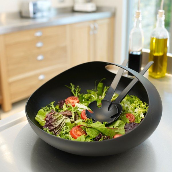 Pabeigta ražošana - Salātu bļoda, melna-image-1