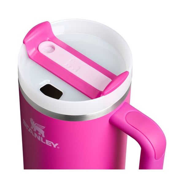 Rozā nerūsējošā tērauda termoss ar salmiņu 1,18 l Quencher H2.0 FlowState Tumbler Violet Blossom – Stanley-image-1