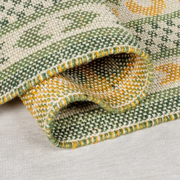 Zaļš paklājs no džutas maisījuma 120x170 cm Mara Jute Border – Flair Rugs-image-2