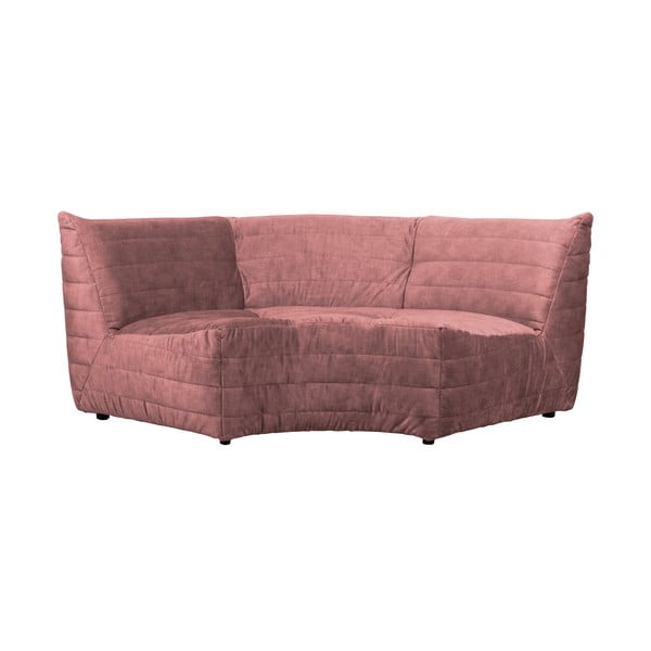 Gaiši rozā samta stūra dīvāns (ar maināmu stūri) Bag – WOOOD
