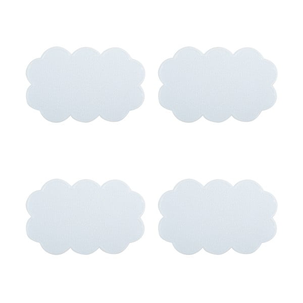 Bērnu pretslīdēšanas paklājiņi vannai (4 gab.) 9x14,5 cm Nuages – MSV
