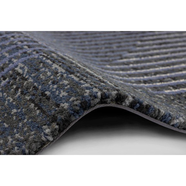 Tumši zils vilnas paklājs 100x180 cm Shades – Agnella-image-2