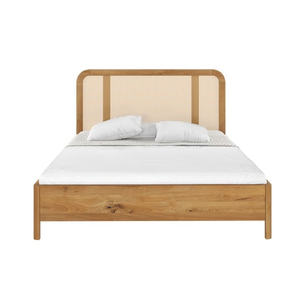 Ozolkoka divguļamā gulta dabīgā tonī 200x200 cm Harmark – Skandica-image-2