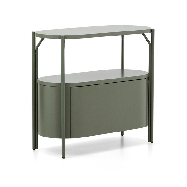 Zaļš skapītis zem izlietnes 90x81 cm Arely – Kave Home-image-2