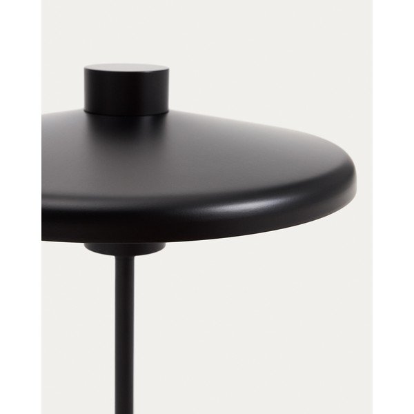 Melna galda lampa ar metāla abažūru (augstums 32,5 cm) Nuvira – Kave Home-image-4