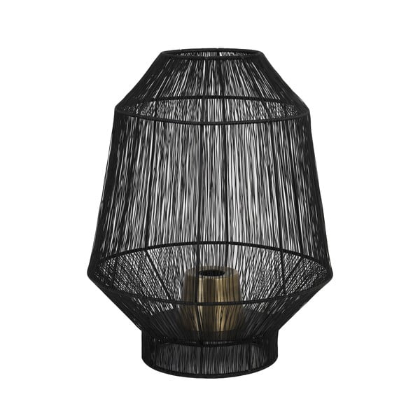 Melna galda lampa (augstums 38 cm) Vitora – Light & Living