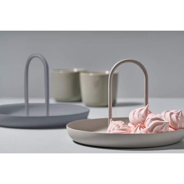 Melna metāla servēšanas paplāte Zone Singles, ø 20 cm-image-1