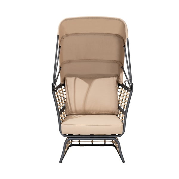 Bēšs metāla dārza atpūtas krēsls Paros – Garden Pleasure-image-3