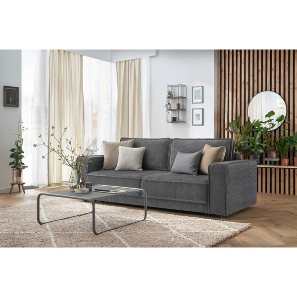 Tumši pelēks izvelkamais dīvāns Emile – Bobochic Paris-image-3