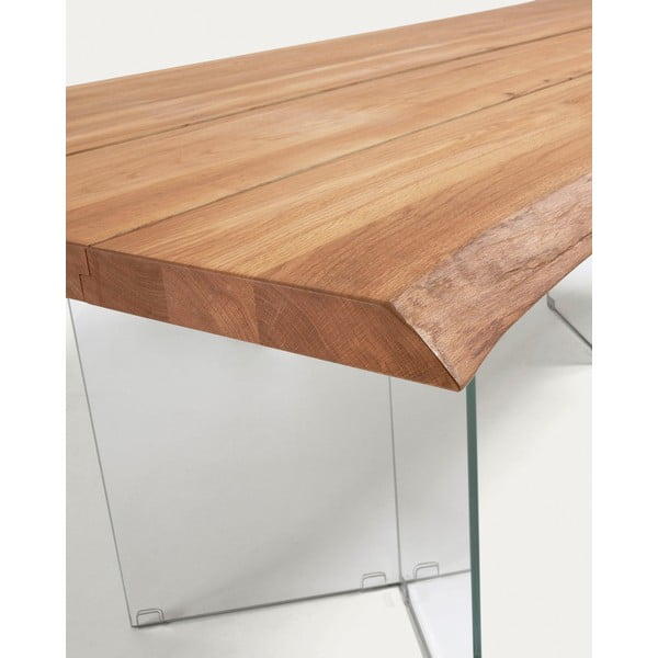 Dabīga toņa ēdamgalds ar ozolkoka imitācijas galda virsmu 90x160 cm Lotty – Kave Home-image-4