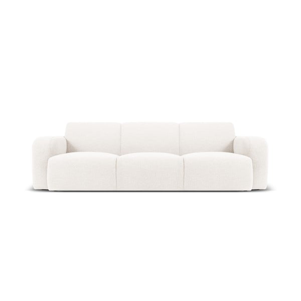 Balts dīvāns no buklē auduma 235 cm Molino – Micadoni Home