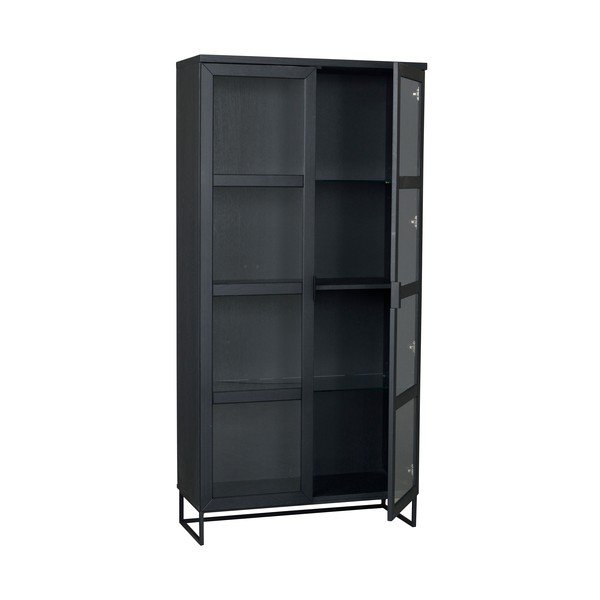 Melna ozolkoka vitrīna 95x195 cm Everett – Rowico-image-3