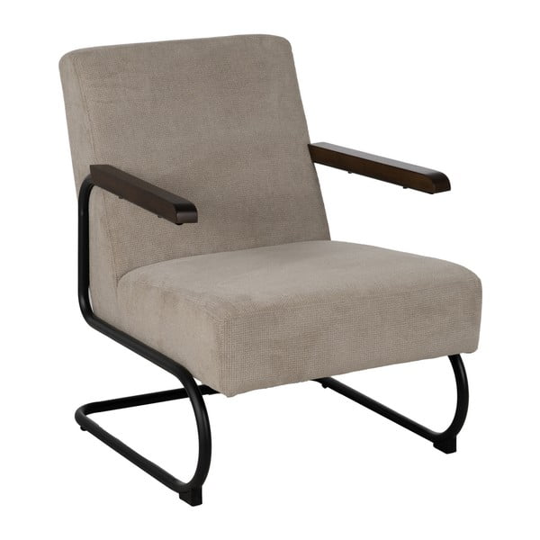 Pelēkbrūns atpūtas krēsls no šenila auduma Industra – Ixia