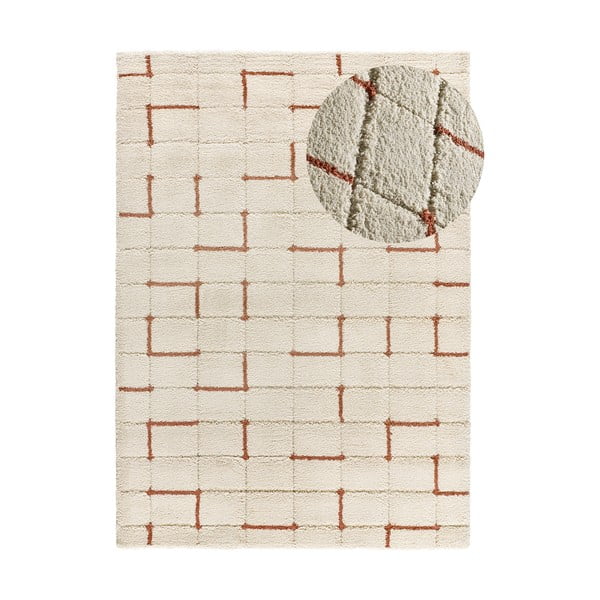 Ķieģeļu sarkans/krēmkrāsas paklājs 200x290 cm Brenda – Universal