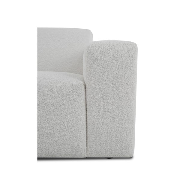 Balts dīvāns no buklē auduma 228 cm Roxy – Scandic-image-4