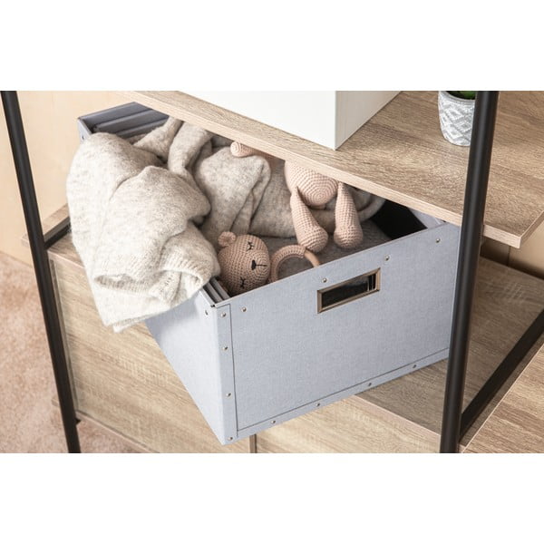 Gaiši pelēkas kartona uzglabāšanas kastes (3 gab.) Ture – Bigso Box of Sweden-image-2
