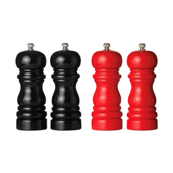 2 koka piparu un sāls trauciņu komplekts sarkanā krāsā Premier Housewares-image-1