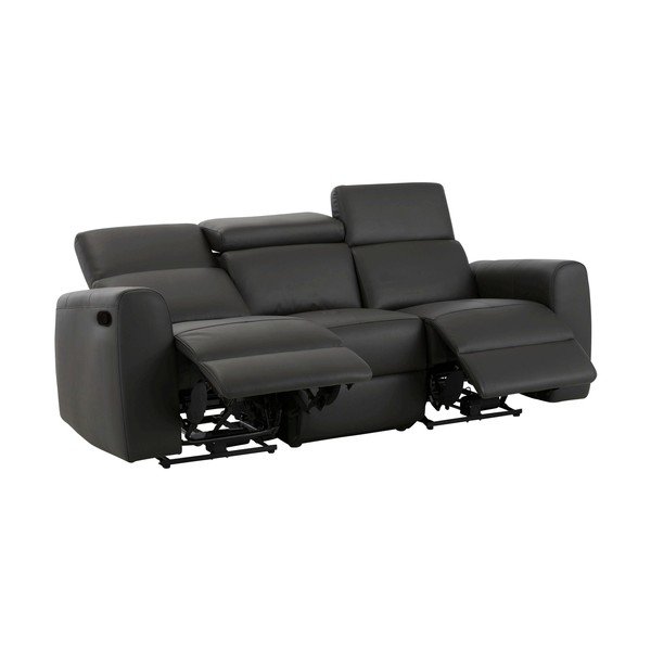 Brūns dīvāns no ādas imitācijas 216 cm Capena – Støraa-image-1