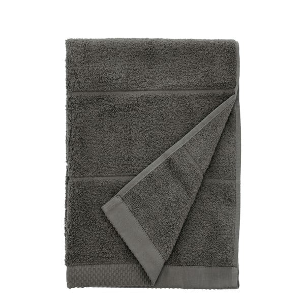 Tumši pelēks frotē kokvilnas dvielis 50x100 cm Line – Södahl