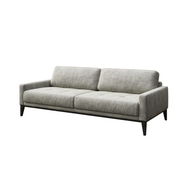 Pelēks mākslīgās ādas dīvāns MESONICA Musso Tufted, 210 cm-image-2