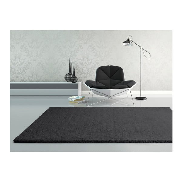 Antracīta melns paklājs Universal Shanghai Liso, 80 x 150 cm-image-1