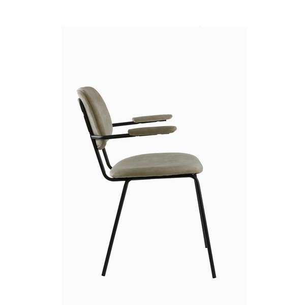 Bēšs samta ēdamistabas krēsls Emma – Light & Living-image-2