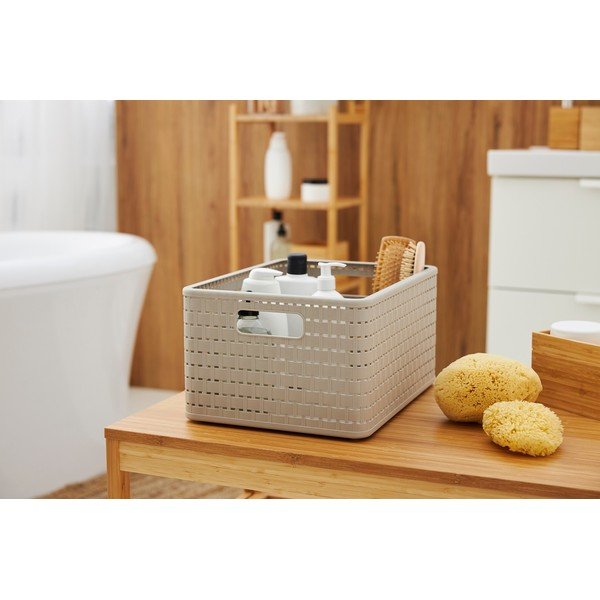 Bēšs pārstrādātas plastmasas uzglabāšanas grozs Country – Rotho-image-2