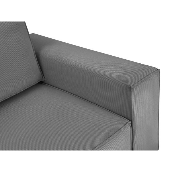 Tumši pelēks velveta izvelkamais dīvāns ar veļas kasti Mazzini Sofas Azalea-image-1