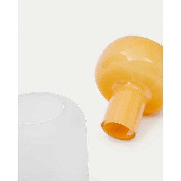 Dzeltena stikla vāze (augstums 30,5 cm) Kelse – Kave Home-image-3