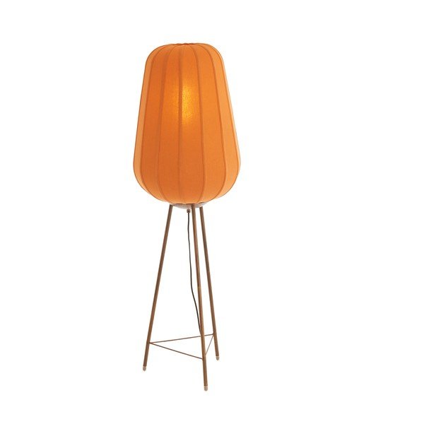 Terakotas oranža stāvlampa ar auduma abažūru (augstums 133 cm) Bibury – Light & Living-image-1
