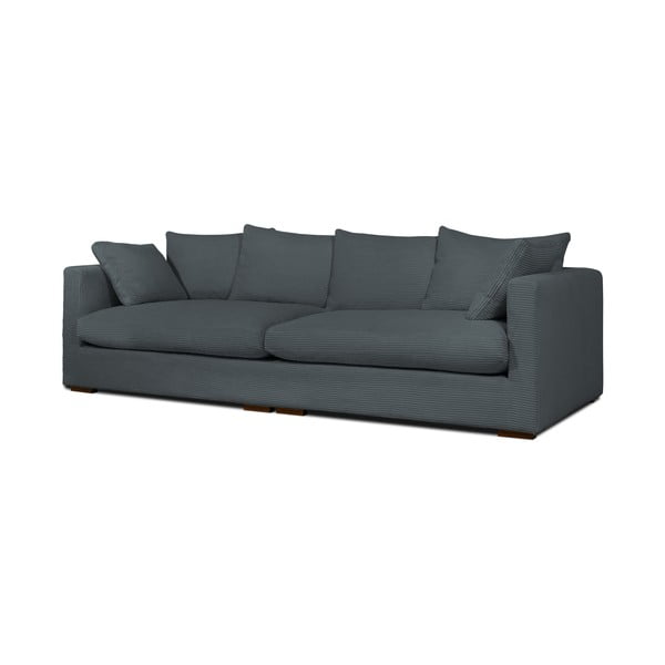 Pelēks velveta dīvāns 266 cm Comfy – Scandic-image-2