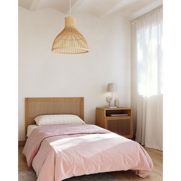 Dabīga toņa ozola masīvkoka gultas galvgalis 105x70 cm Beyla – Kave Home-image-4