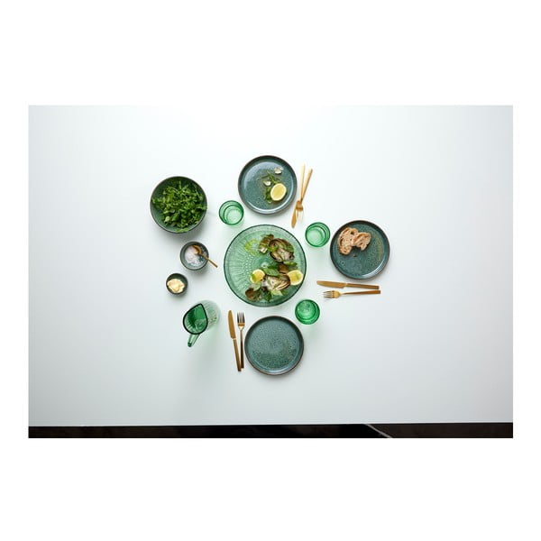 Zaļš stikla servēšanas šķīvis ø 30 cm Kusintha – Bitz-image-2