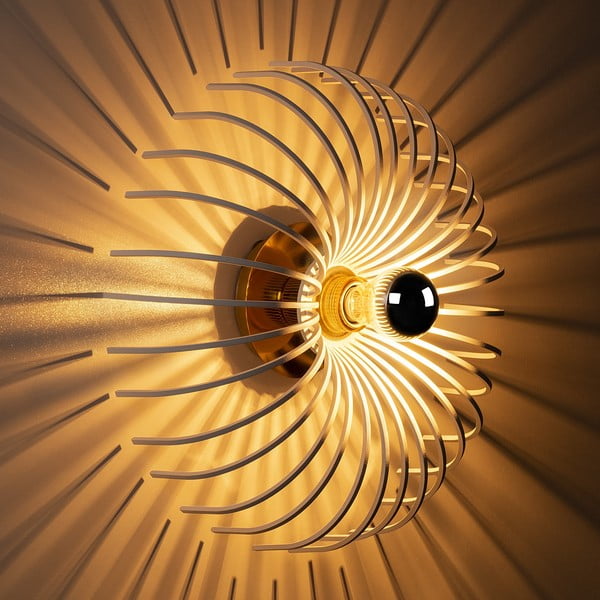 Balta sienas lampa Opviq lights Aspendos, ø 36 cm-image-3