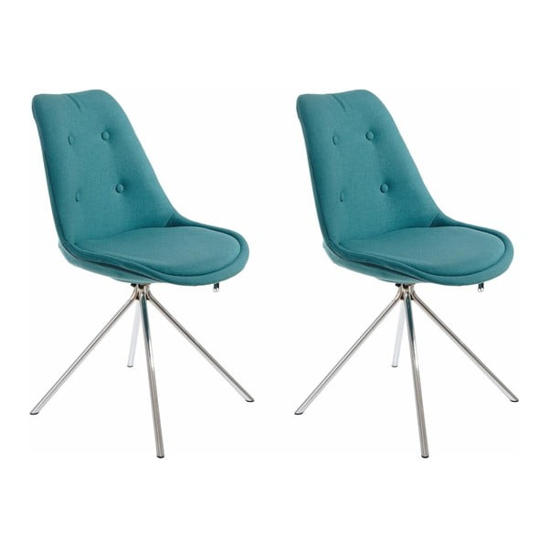 2 zilganzaļu ēdamistabas krēslu komplekts Støraa Dylan