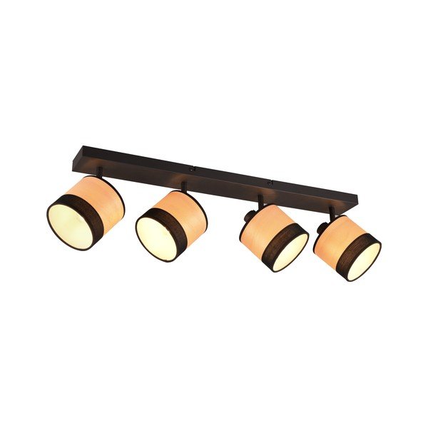 Melna/dabīga toņa griestu lampa ø 12 cm Bolzano – Reality-image-2