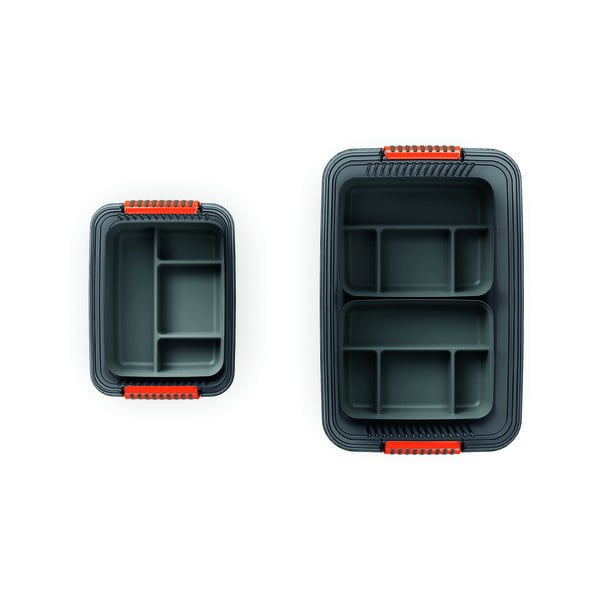 Pelēks plastmasas uzglabāšanas kastes sadalītājs 31,5x24x7,5 cm K Latch Box – KIS-image-1