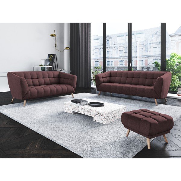 Tumši sarkans dīvāns Interieurs 86 Étoile, 170 cm-image-1