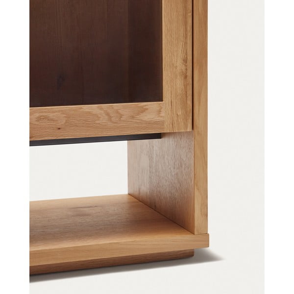 Dabīga toņa vitrīna ar ozolkoka imitāciju 100x185 cm Alguema – Kave Home-image-3