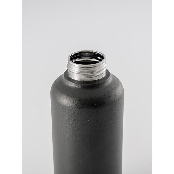 Tumši pelēka nerūsējošā tērauda ūdens pudele Equa Timeless, 1 l-image-2