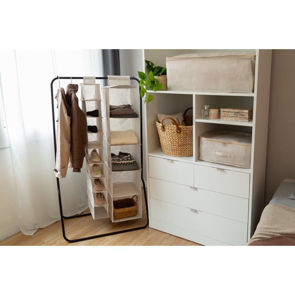 Tekstila drēbju uzglabāšanas kaste Nancy – Compactor-image-2