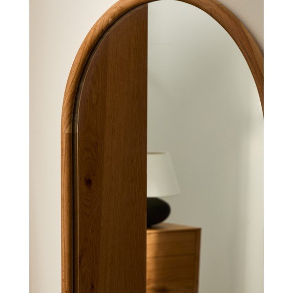 Sienas spogulis ar masīvkoka rāmi 55x155 cm Milsa – Kave Home-image-2