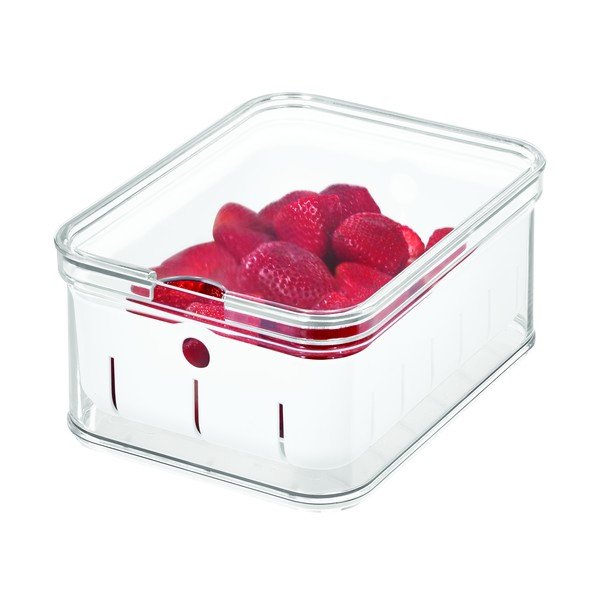 Caurspīdīga uzglabāšanas kaste ar vāku iDesign, 21 x 16 cm-image-2