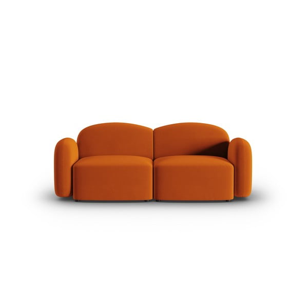 Oranžs samta dīvāns 194 cm Blair – Micadoni Home