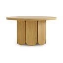 Dabīga toņa apaļš žurnālgaldiņš ar ozolkoka imitācijas virsmu 78x78 cm Soft – Woodman