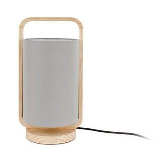 Pelēka galda lampa Leitmotiv Snap, augstums 21,5 cm